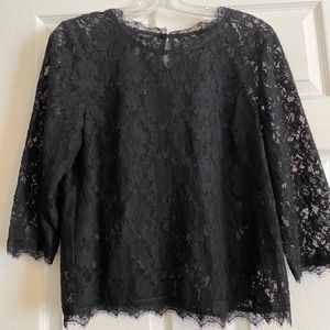 Talbots black lace top